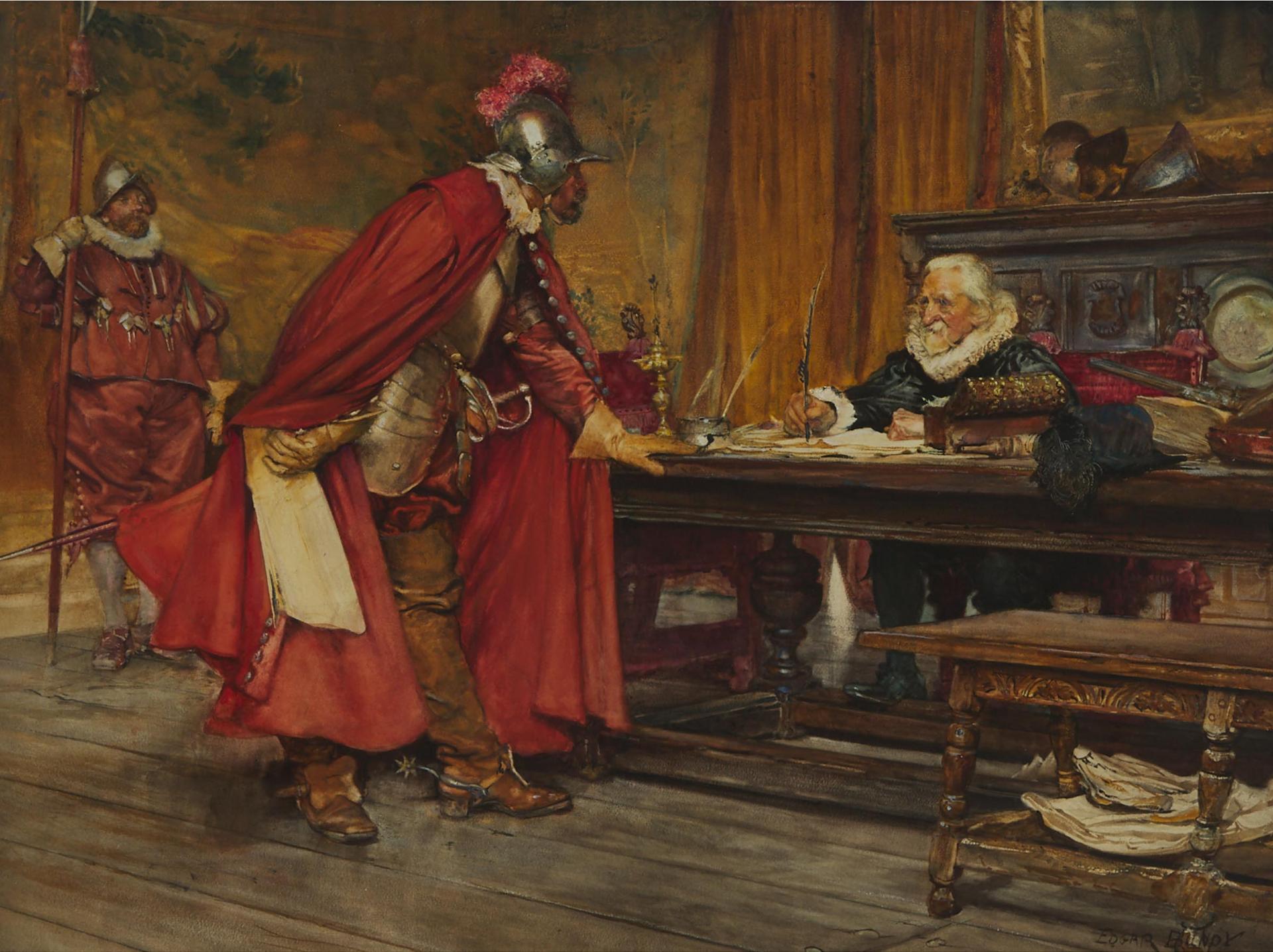 Edgar Bundy (1862-1922) - Discussing The Document