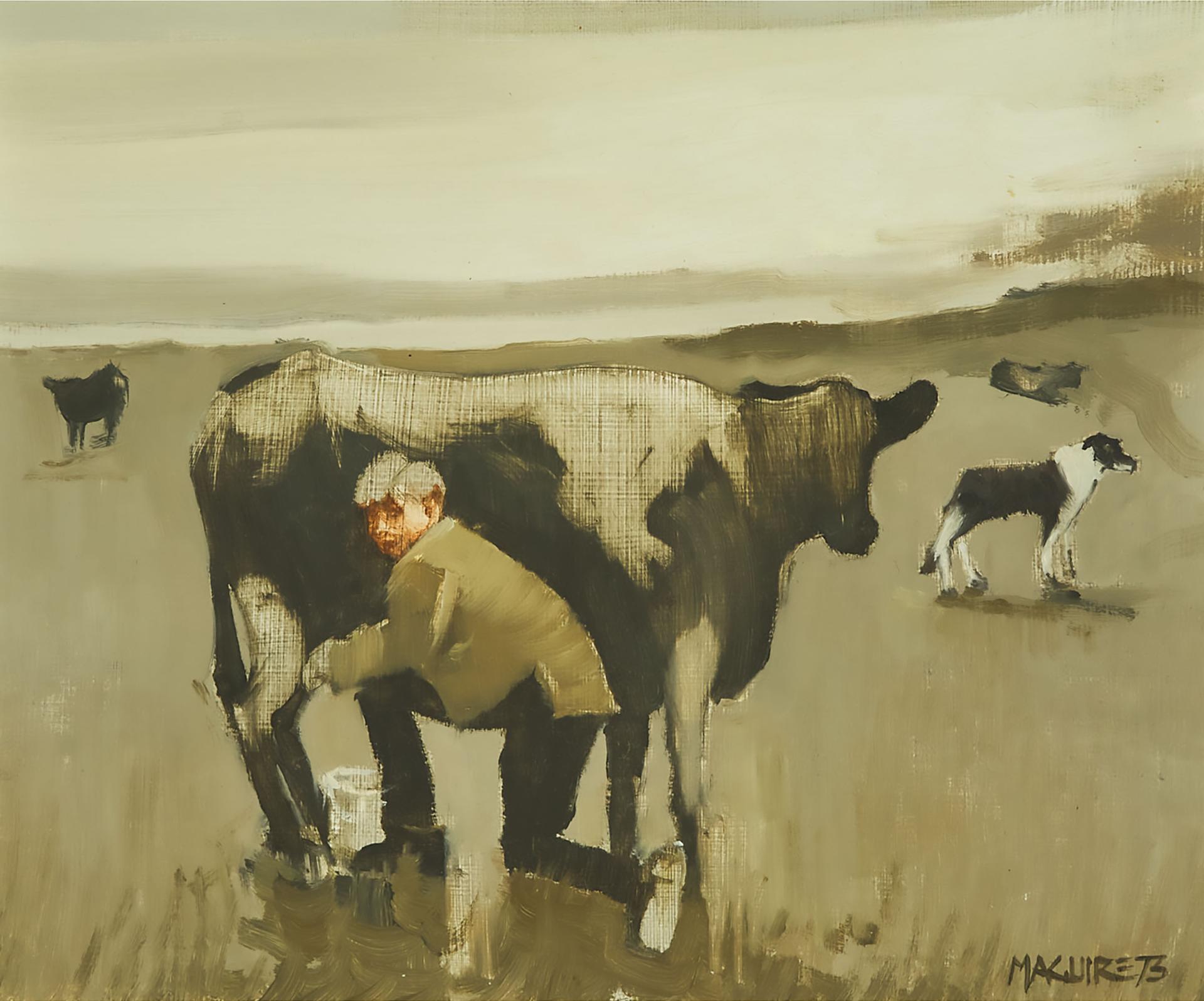 Cecil Maguire - Early Milking, Connemara, 1973