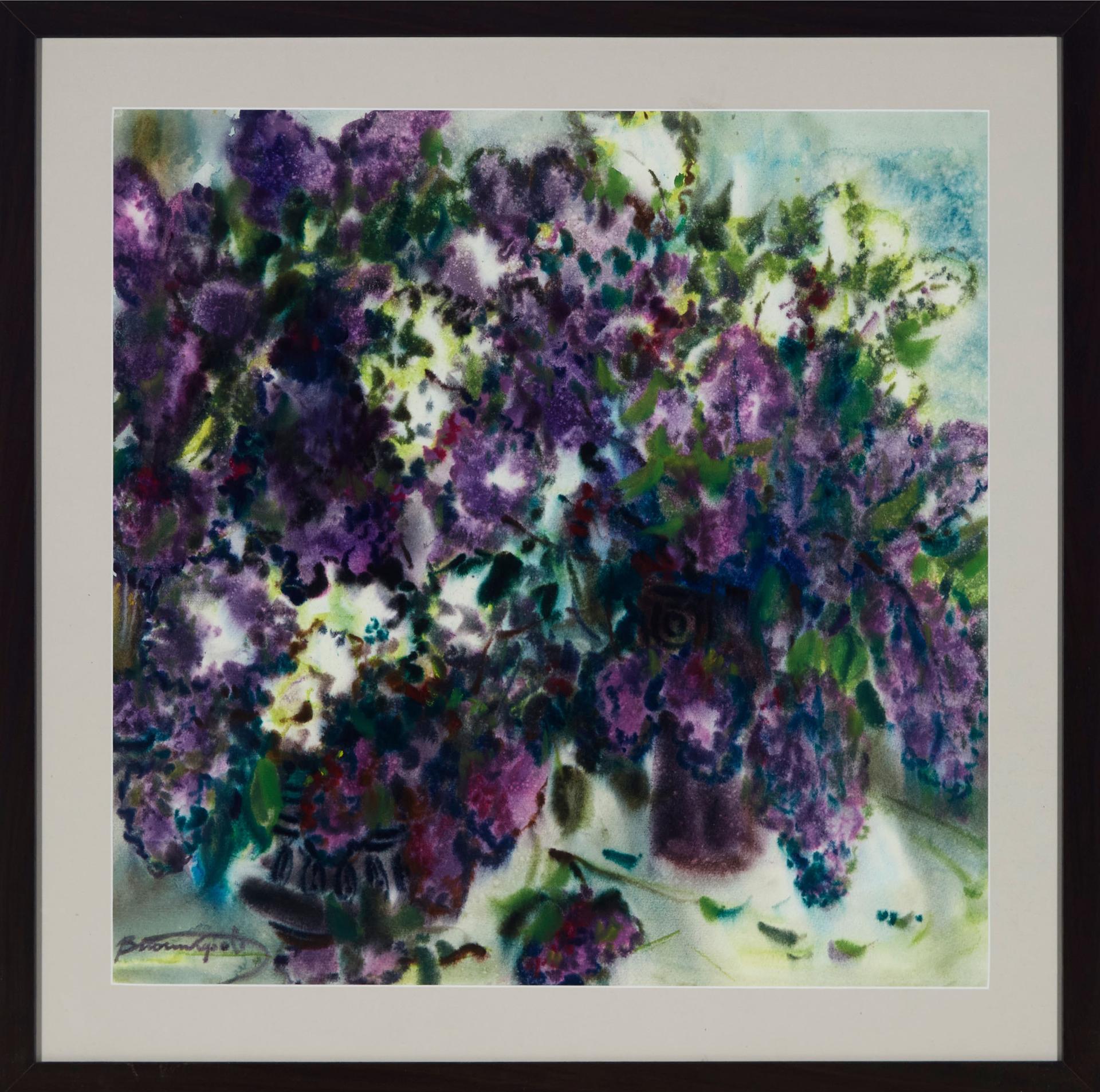 Vasyl Ponikarov - Untitled (Purple Flowers)