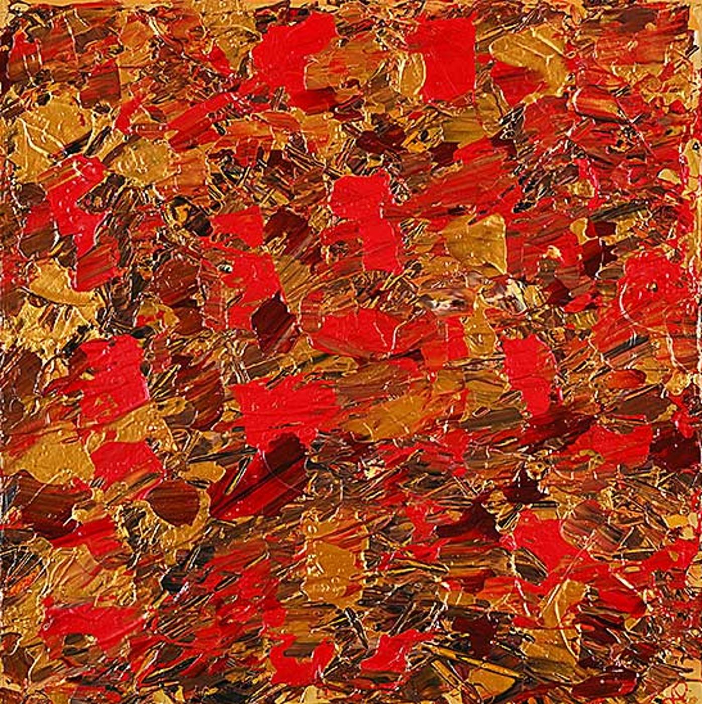 April Ponsford - Untitled - Red and Gold Abstract