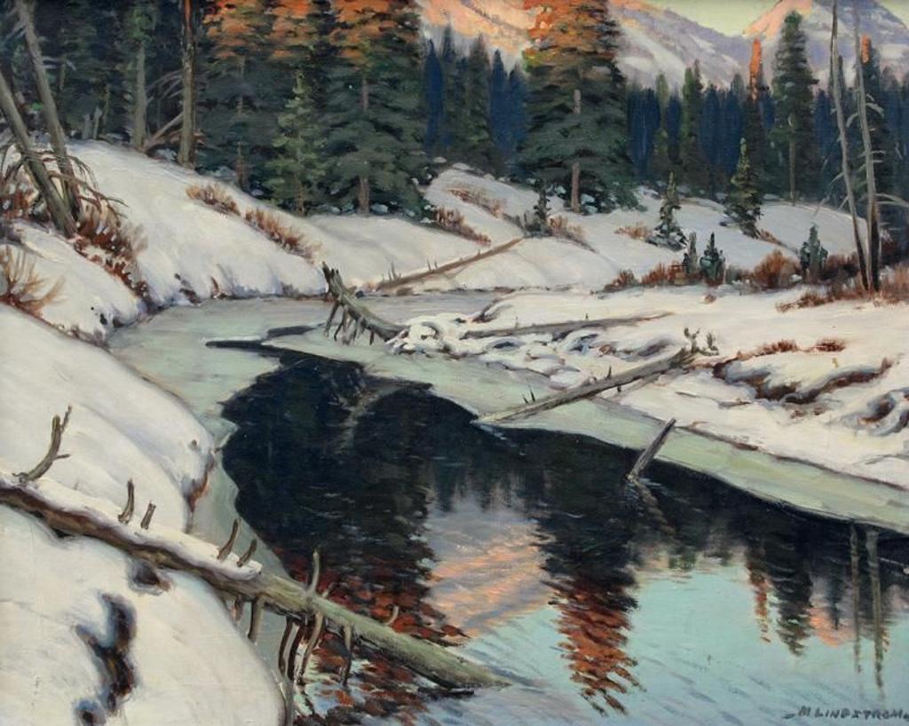 Matt Lindstrom (1890-1975) - Winter River Landscape