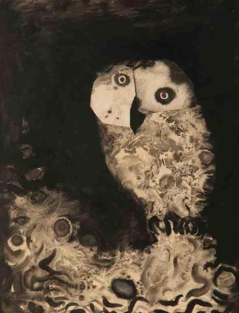 Jack Leaonard Shadbolt (1909-1998) - This is an Owl ? (January Bird Series) (1965)