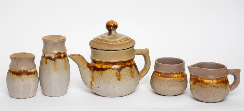Laurentian Art Pottery - Tundra Lava Tea Set Plus Salt and Pepper