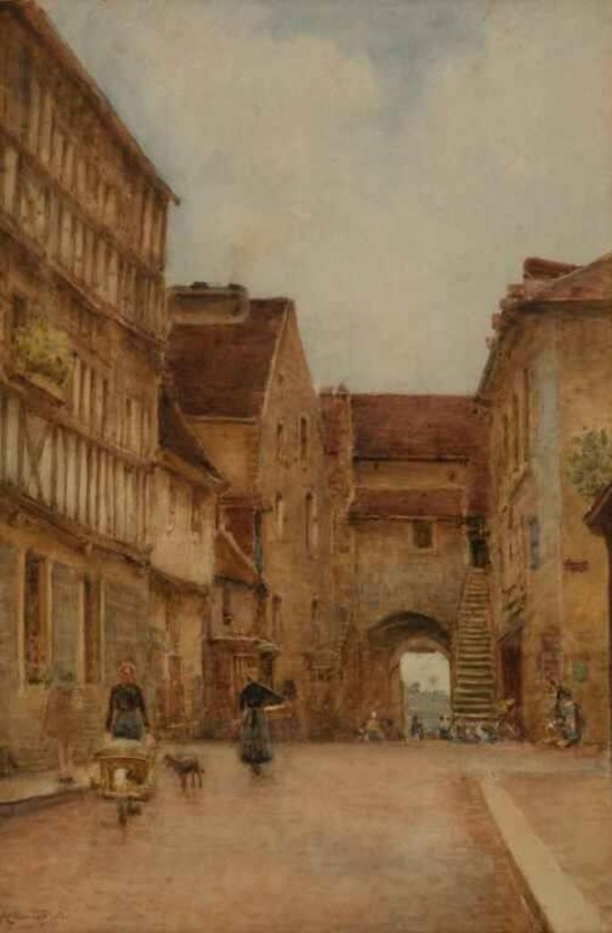 Arthur George Bell (1849-1916) - Village Street Scene