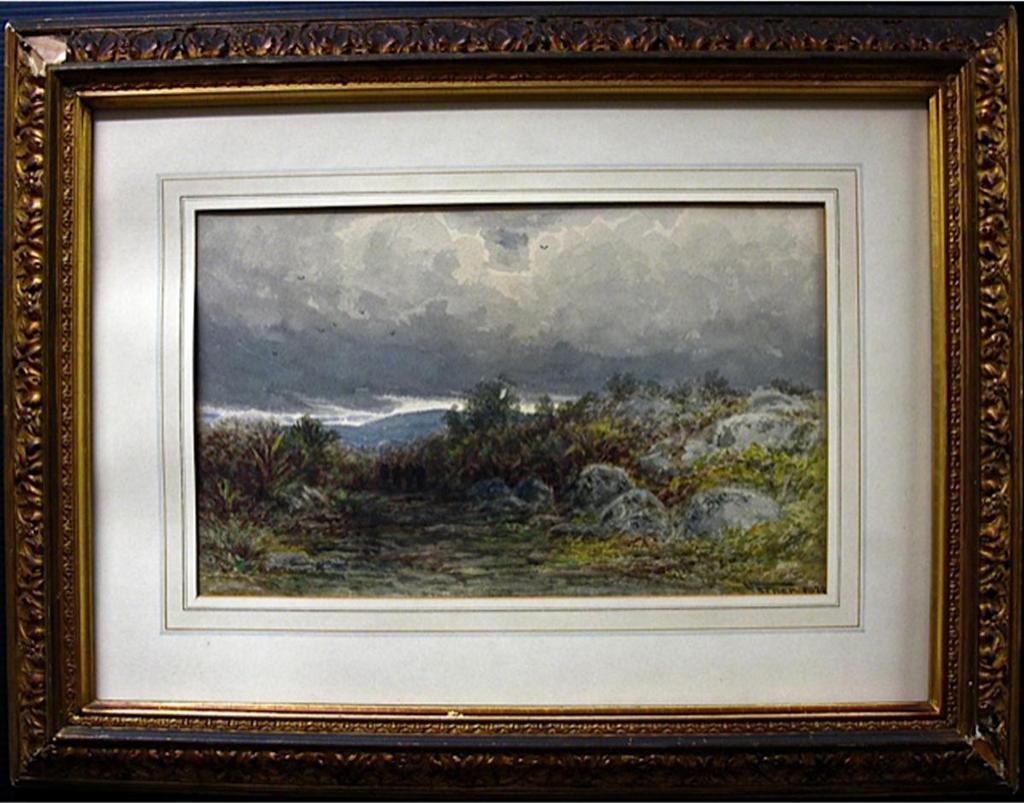 Frederick Arthur Verner (1836-1928) - Landscape At Dusk With Farmer And Cattle On Roadway