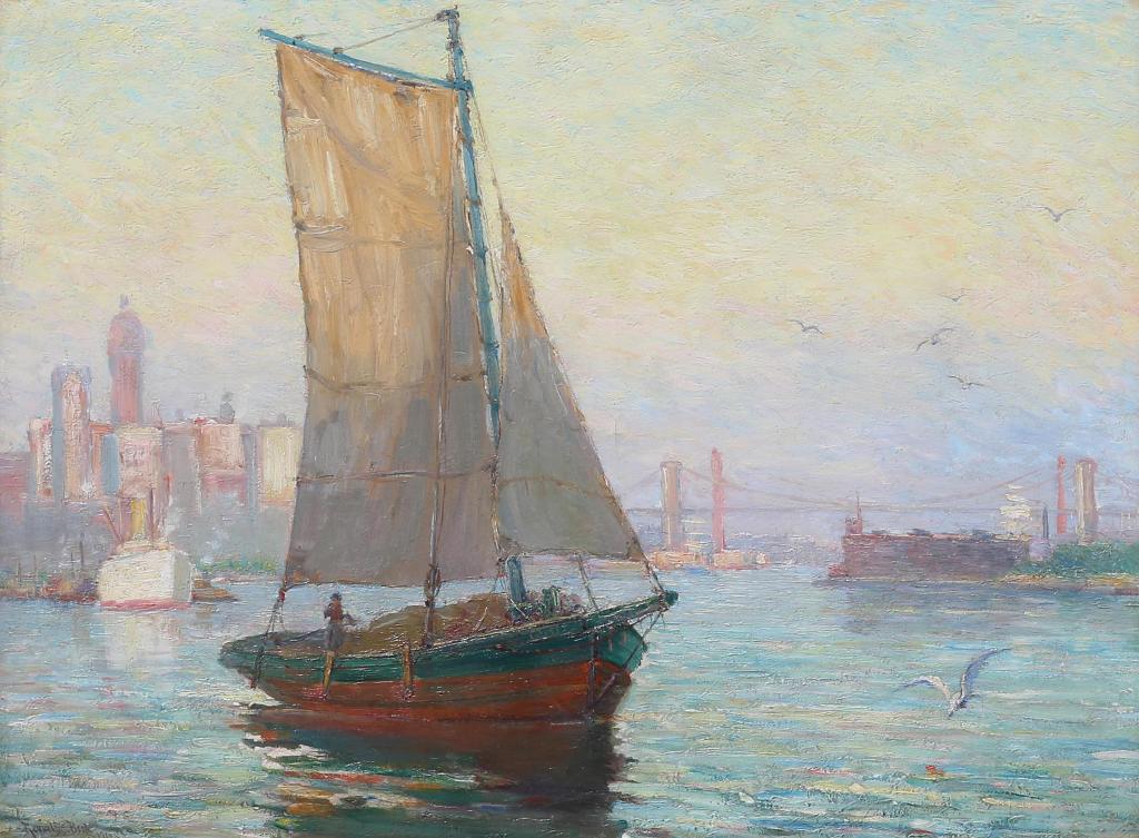 Reynolds Beal (1866-1951) - East River, New York City; 1910