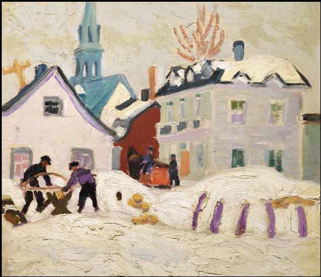 Randolph Stanley Hewton (1888-1960) - Winter Street Scene