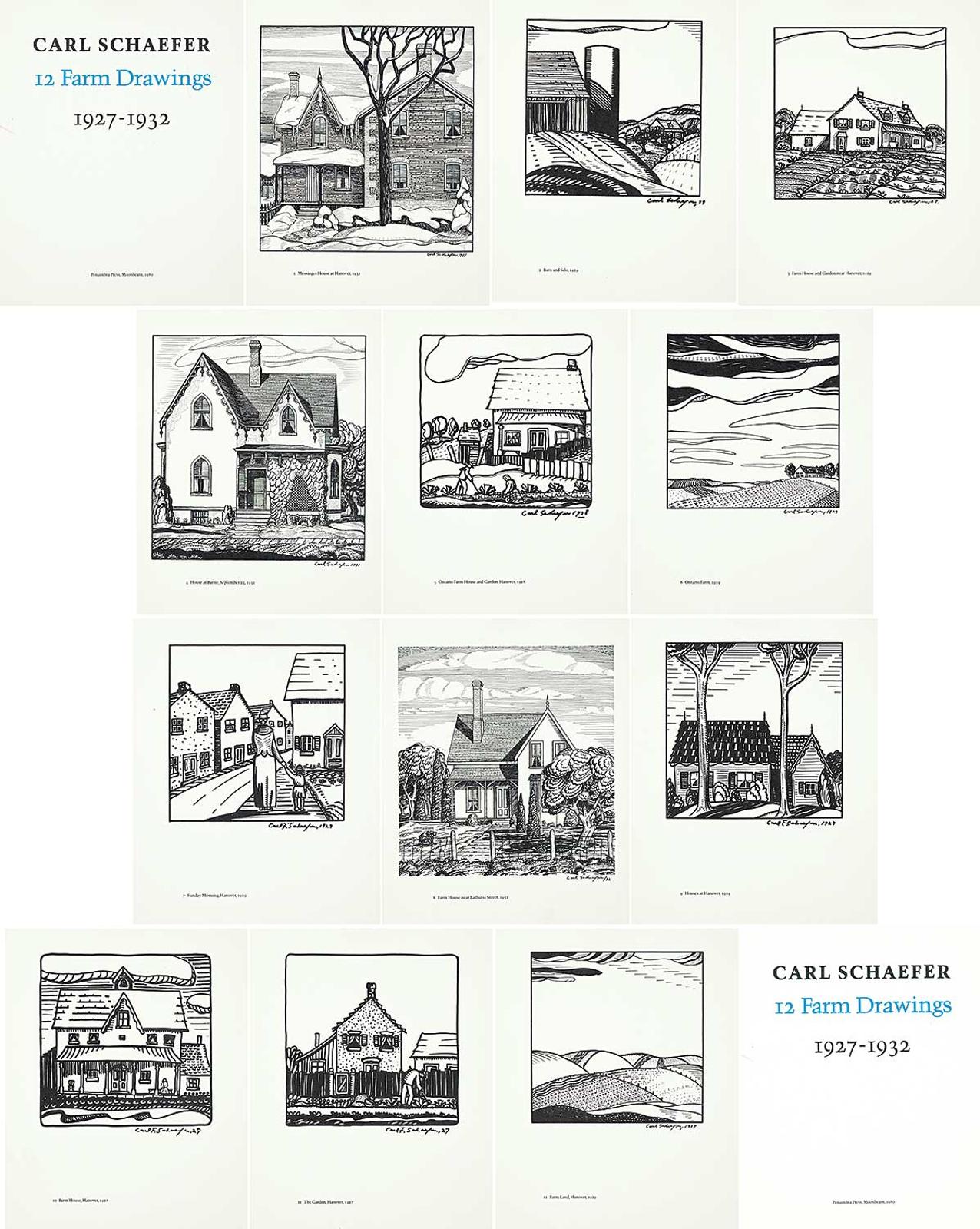 Carl Fellman Schaefer (1903-1995) - 12 Farm Drawings 1927-1932  #37/300