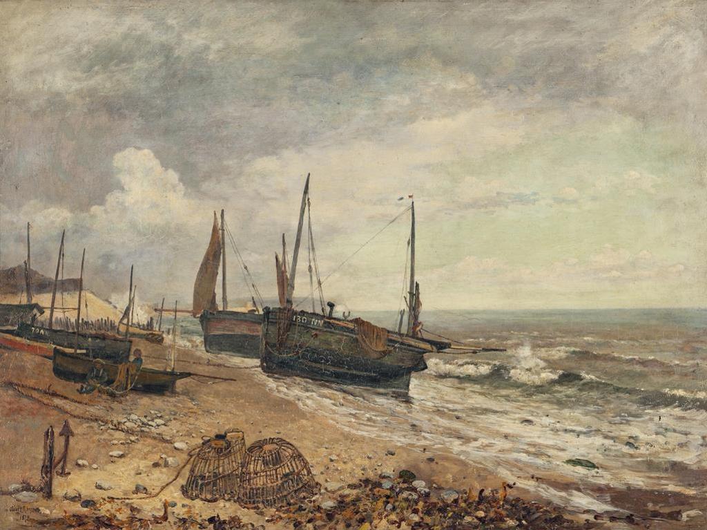 Oliver Rhys (1876-1895) - Boats on the Beach