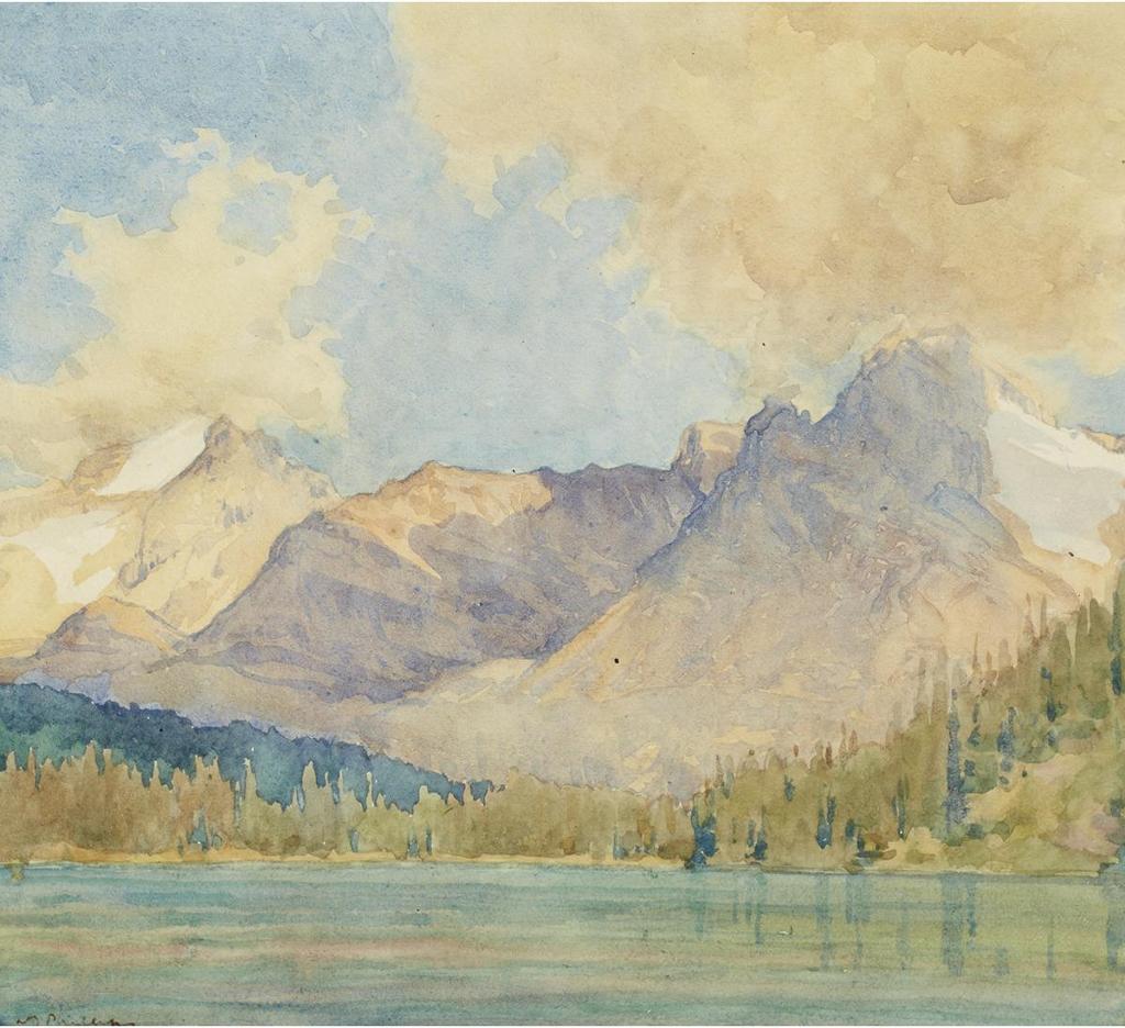 Walter Joseph (W.J.) Phillips (1884-1963) - Maligne Lake, Canadian Rockies