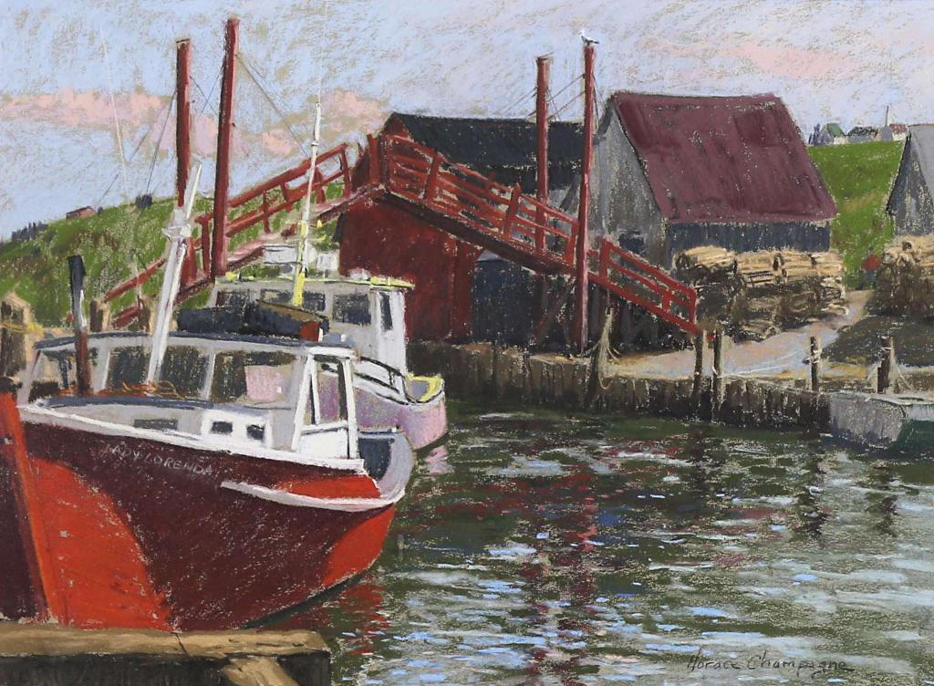 Horace Champagne (1937) - Boats At Dock