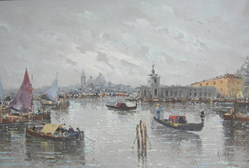 Antonio Devity - Harbour Scene (Venice)