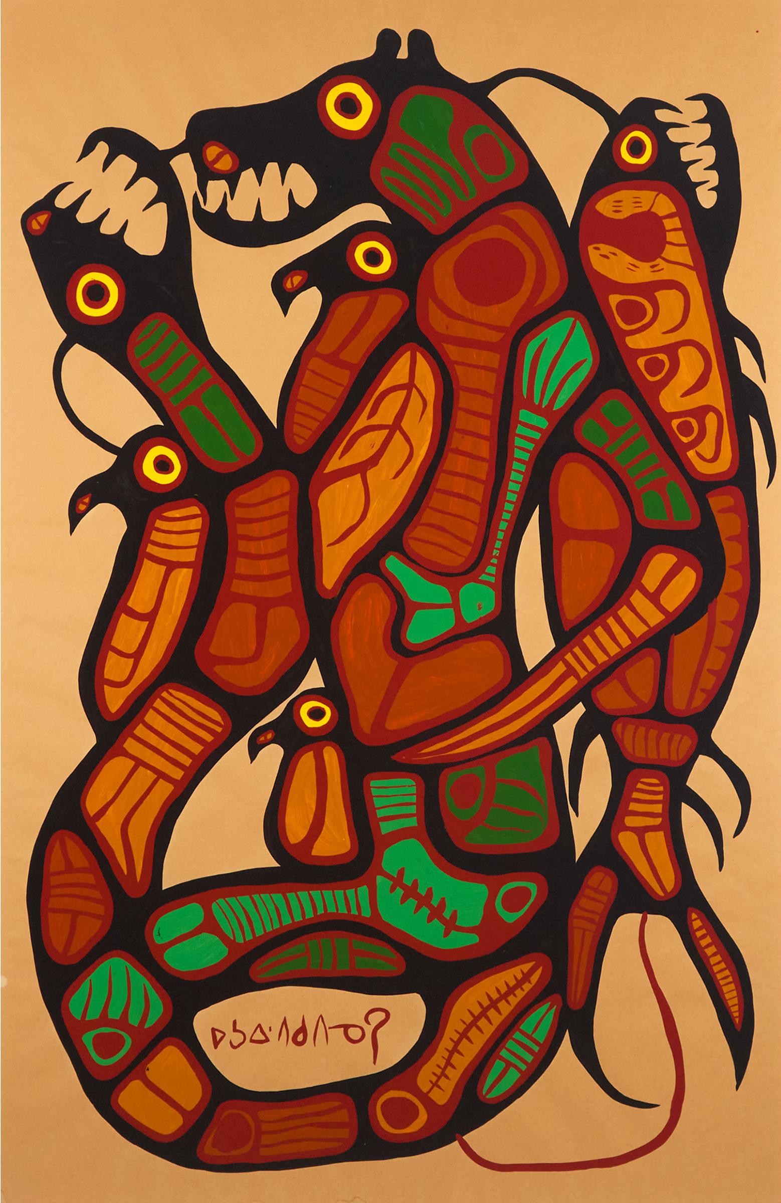 Norval H. Morrisseau (1931-2007) - Nature's Balance, 1975