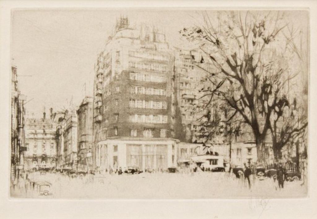William Walcot (1874-1943) - Berkeley Square & Portland Place