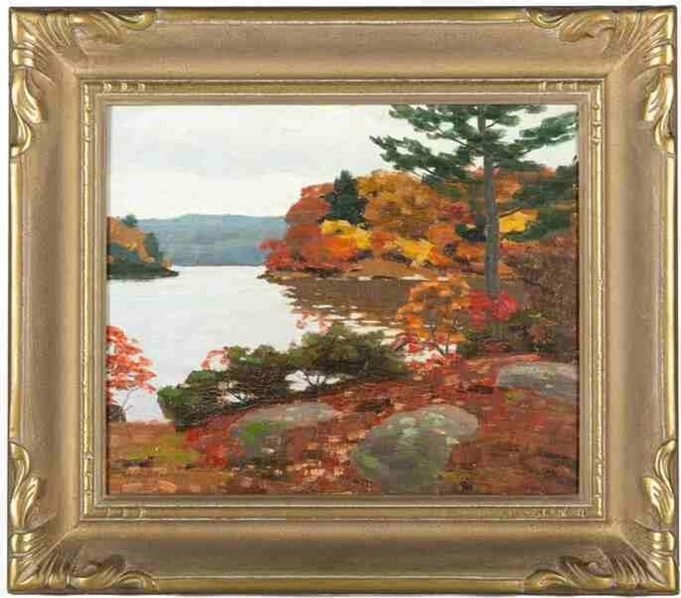 George Albert Thomson (1868-1965) - Autumn on Lake Muskoka