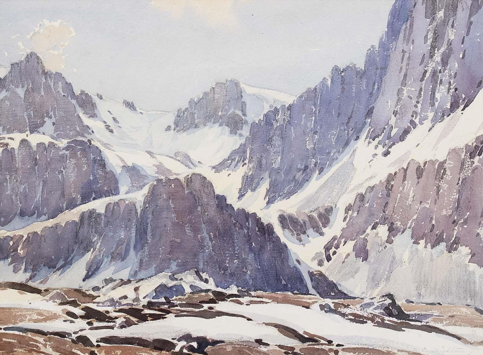 Alfred Crocker Leighton (1901-1965) - Mt Hector At Molar Pass