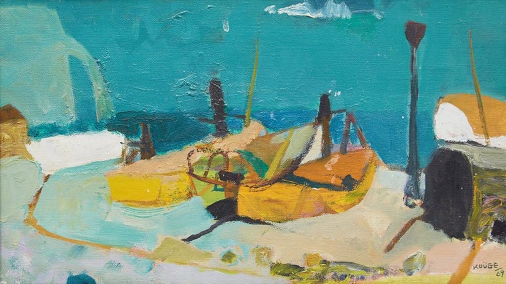 Yukichi Koge (1934) - Barques (Étretat)