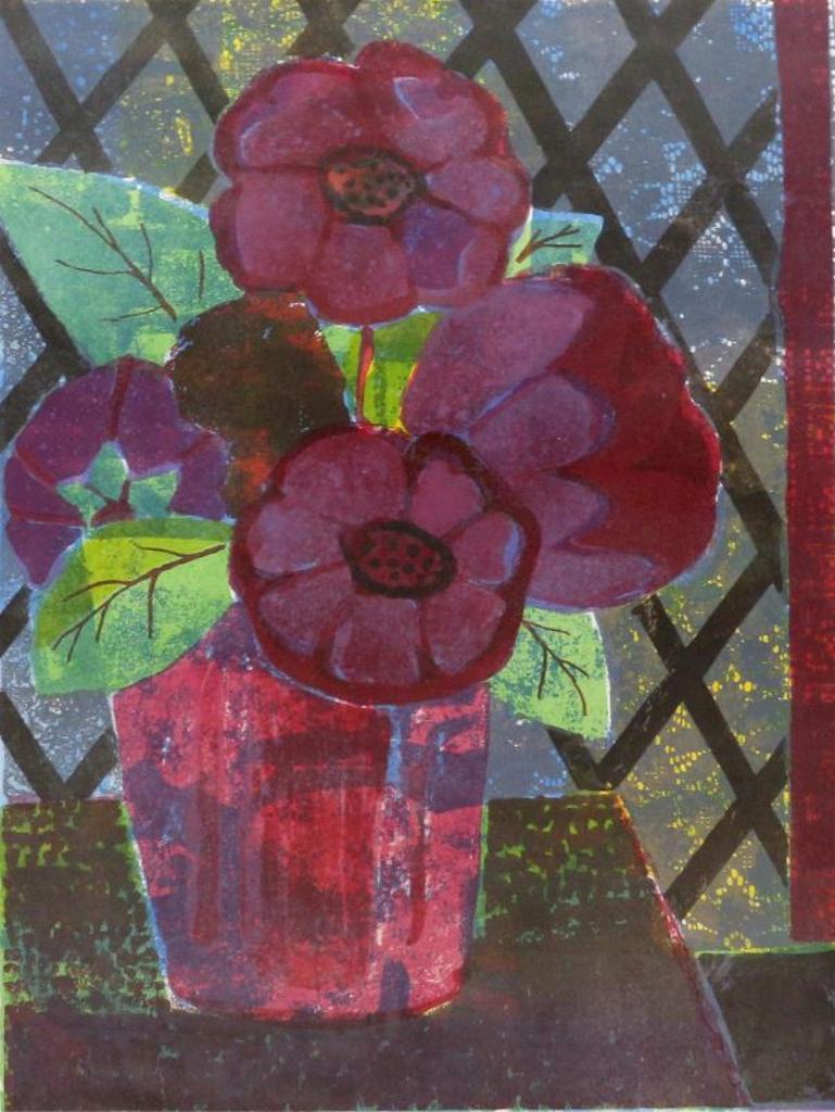 John Harold Thomas Snow (1911-2004) - Nocturne Red Flowers