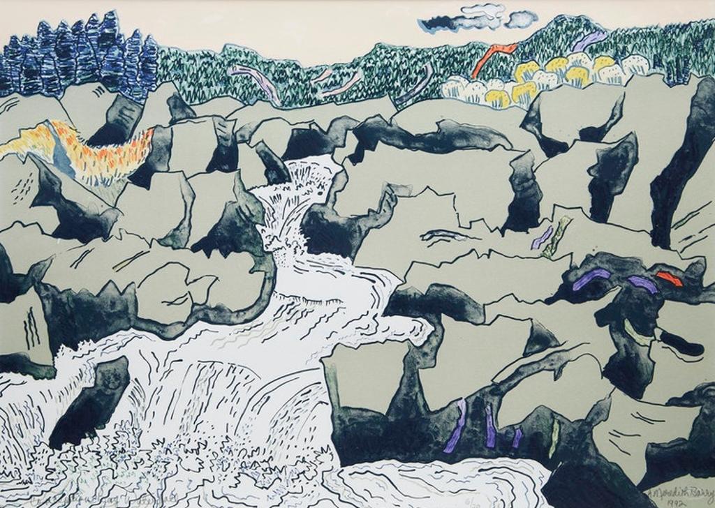 Anne Meredith Barry (1932-2003) - Conception Bay Waterfall; Change Islands, Summer