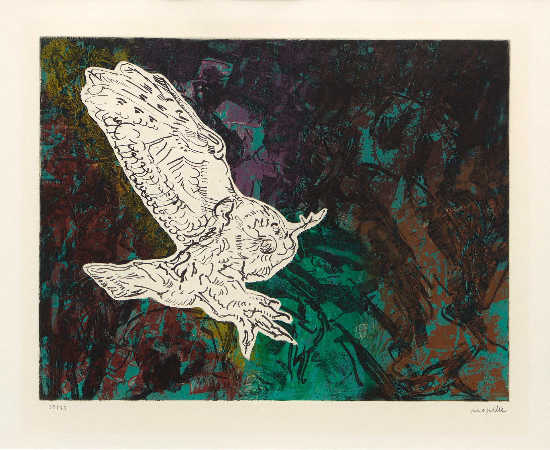Jean-Paul Riopelle (1923-2002) - Oiseau de nuit, 1968