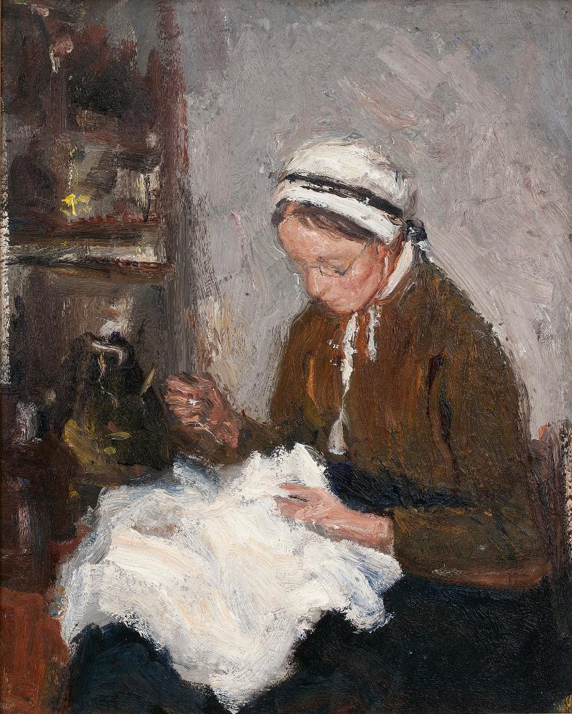 Frederick Simpson Coburn (1871-1960) - Woman Sewing