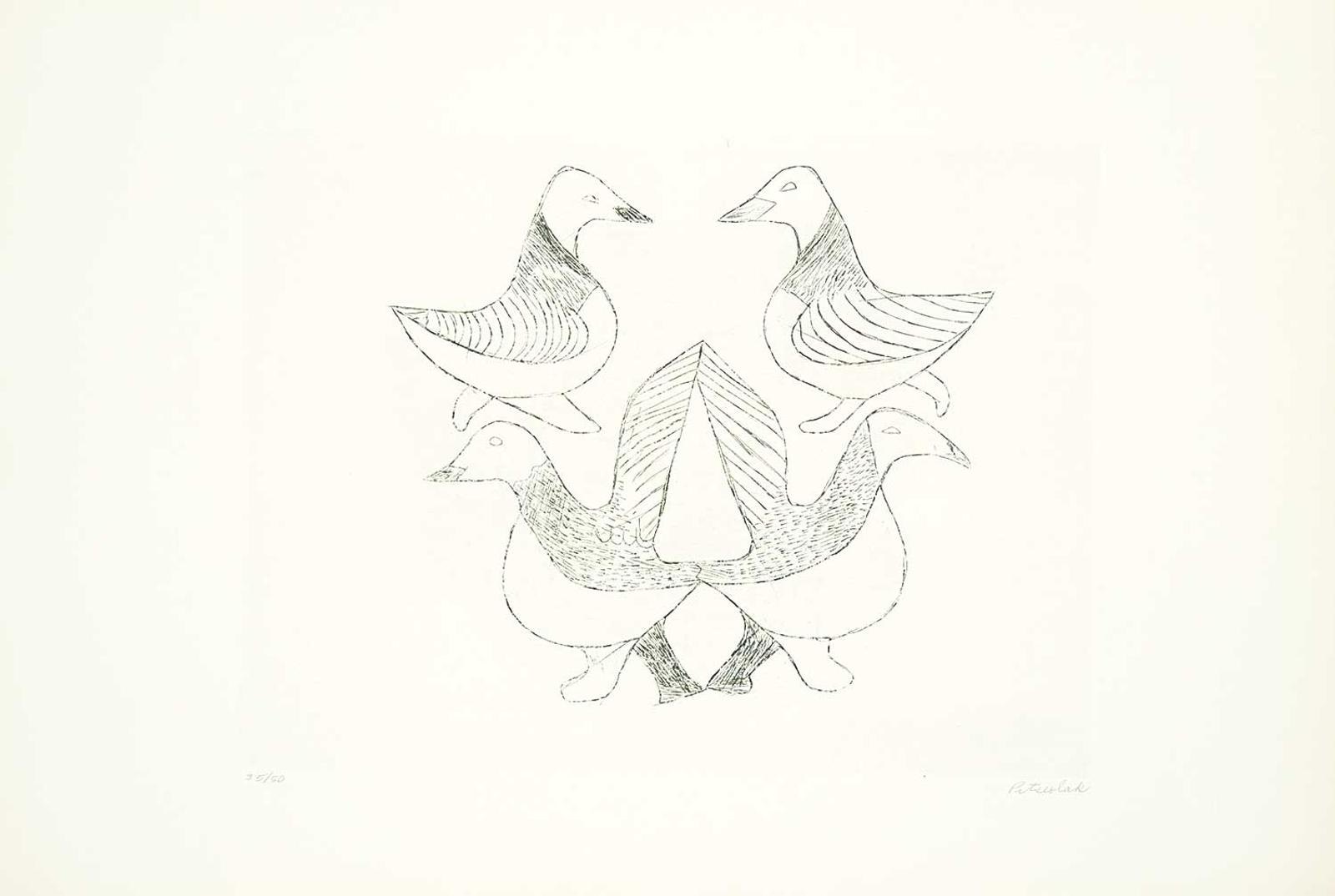 Pitseolak - Untitled - Four Birds  #35/50