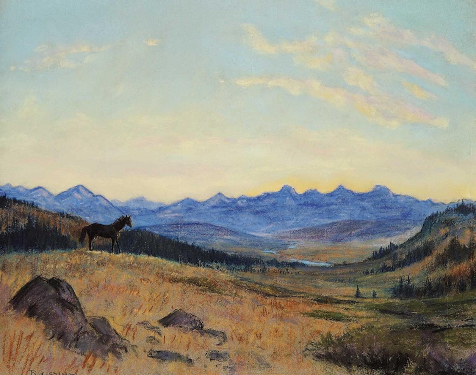 Roland Gissing (1895-1967) - Untitled - Looking up the Bow Valley