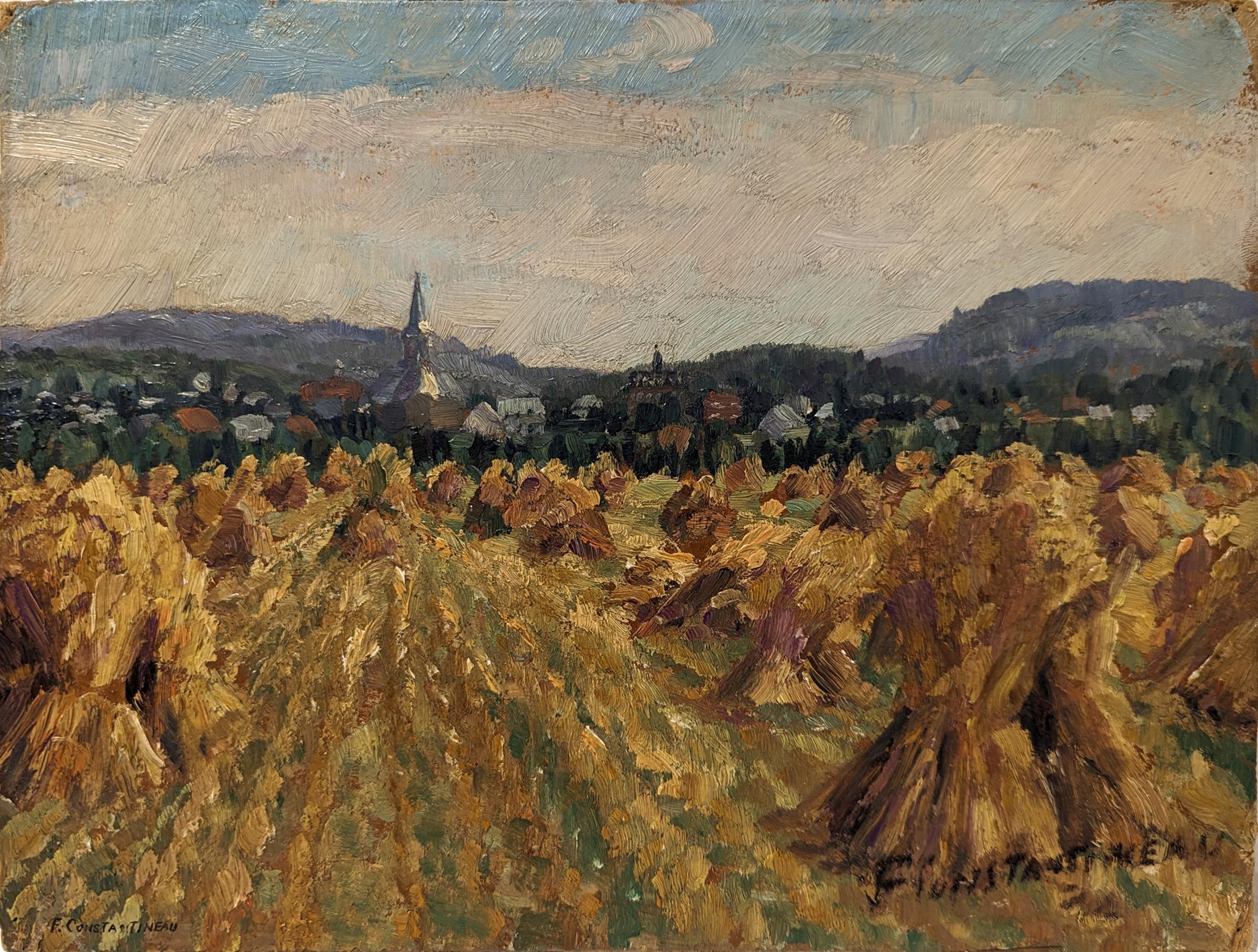 Fleurimond Constantineau (1905-1981) - Campagne de Rawdon, le champ d'avoine, 1934