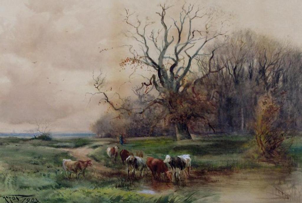 Henry Charles Fox (1860-1925) - In Amberley Meadow; 1903
