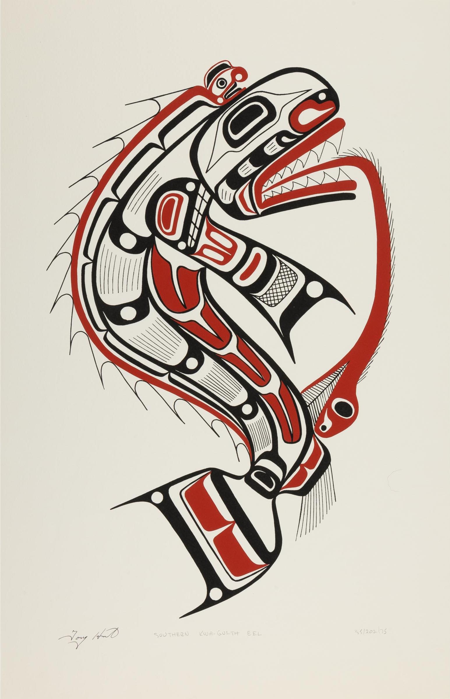 Tony Sr. Hunt (1942-2017) - Southern Kwa-Gulth Eel, 1975