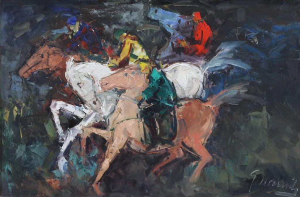 Geza (Gordon) Marich (1913-1985) - Untitled, Horse Race
