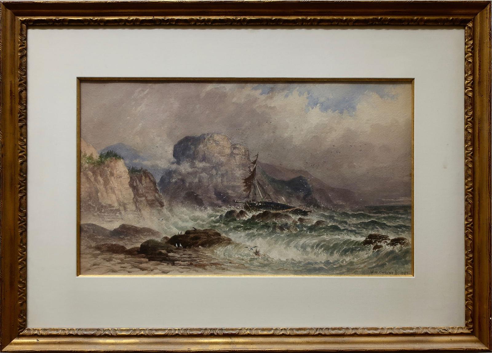 Nicholas Nicoll Cresswell (1818-1888) - Sailing Boats In The Rocks