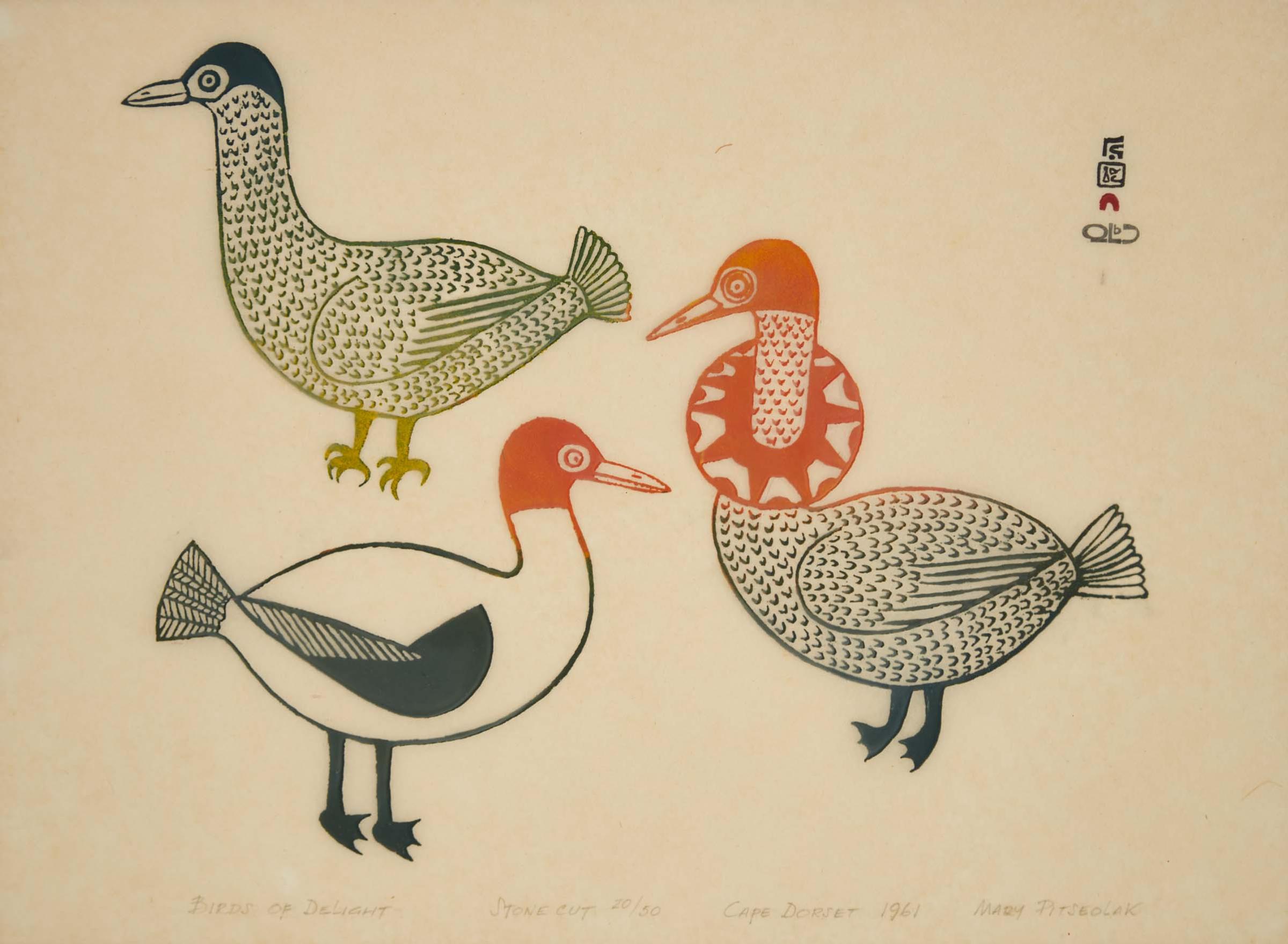 Mary Pitseolak (1931-1985) - Birds Of Delight, 1961