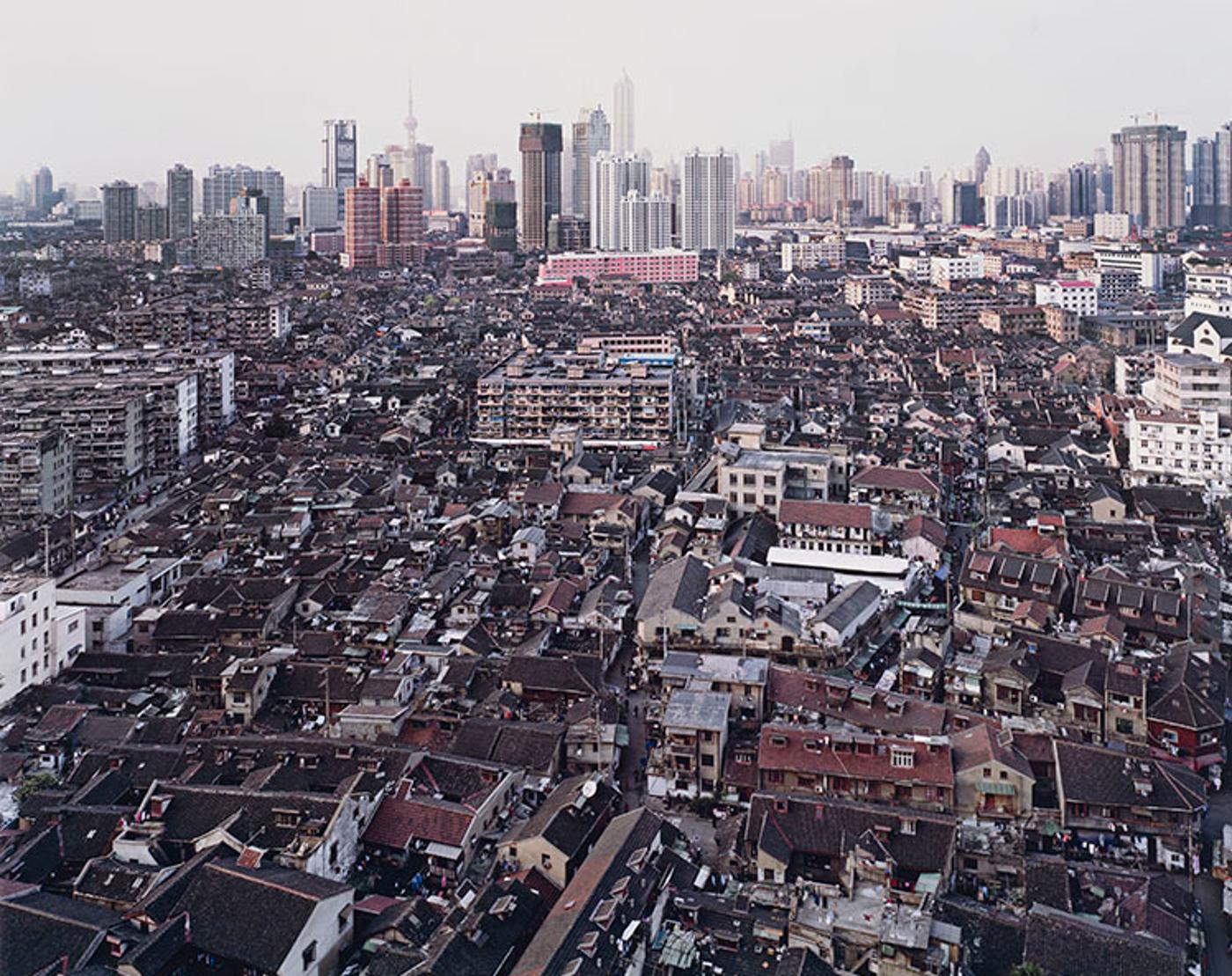 Edward Burtynsky (1955) - Urban Renewal #4, Old City Overview, Shanghai, China