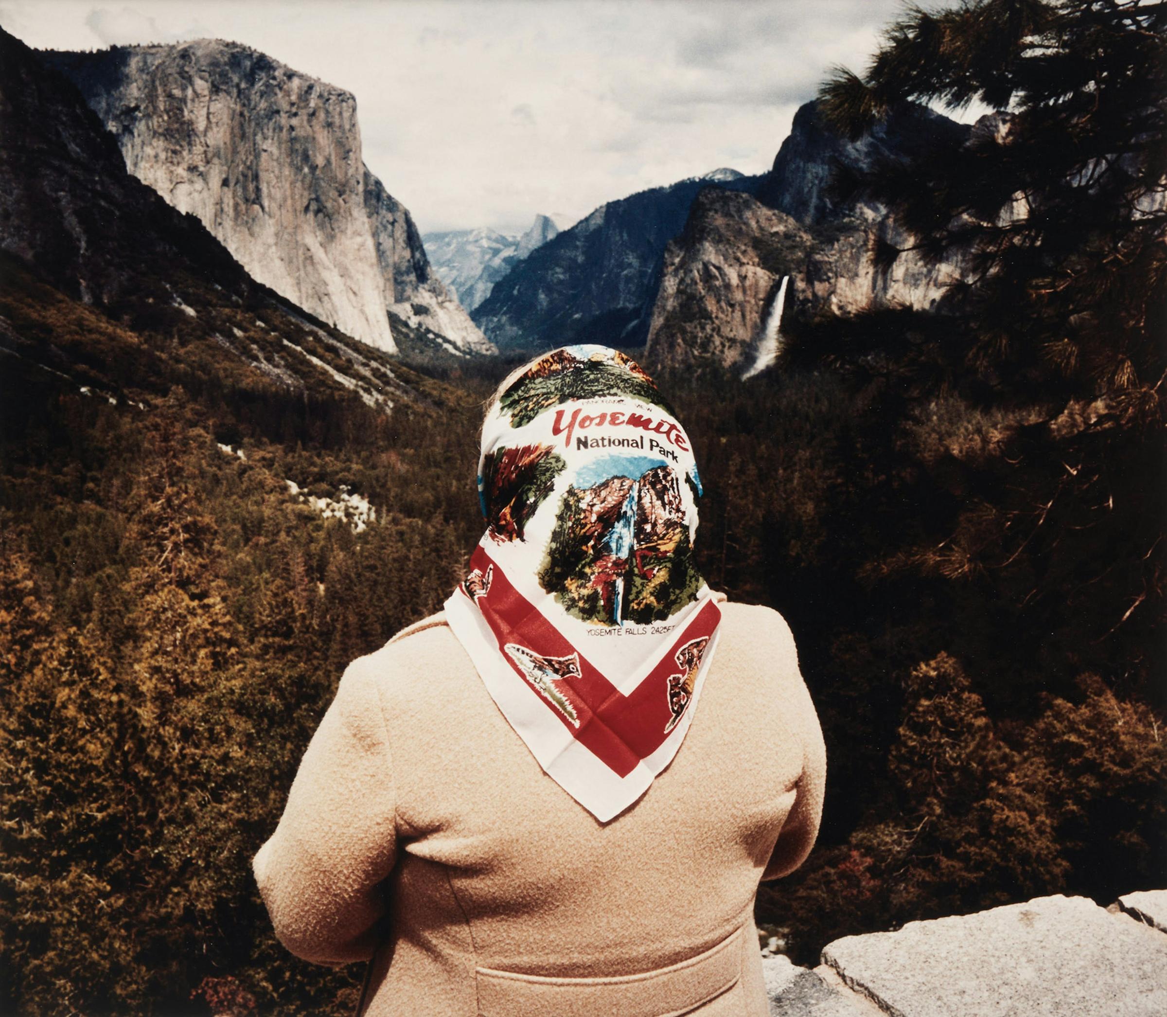 Roger Minick - Woman with Scarf at Inspiration Point from the Sightseer Series