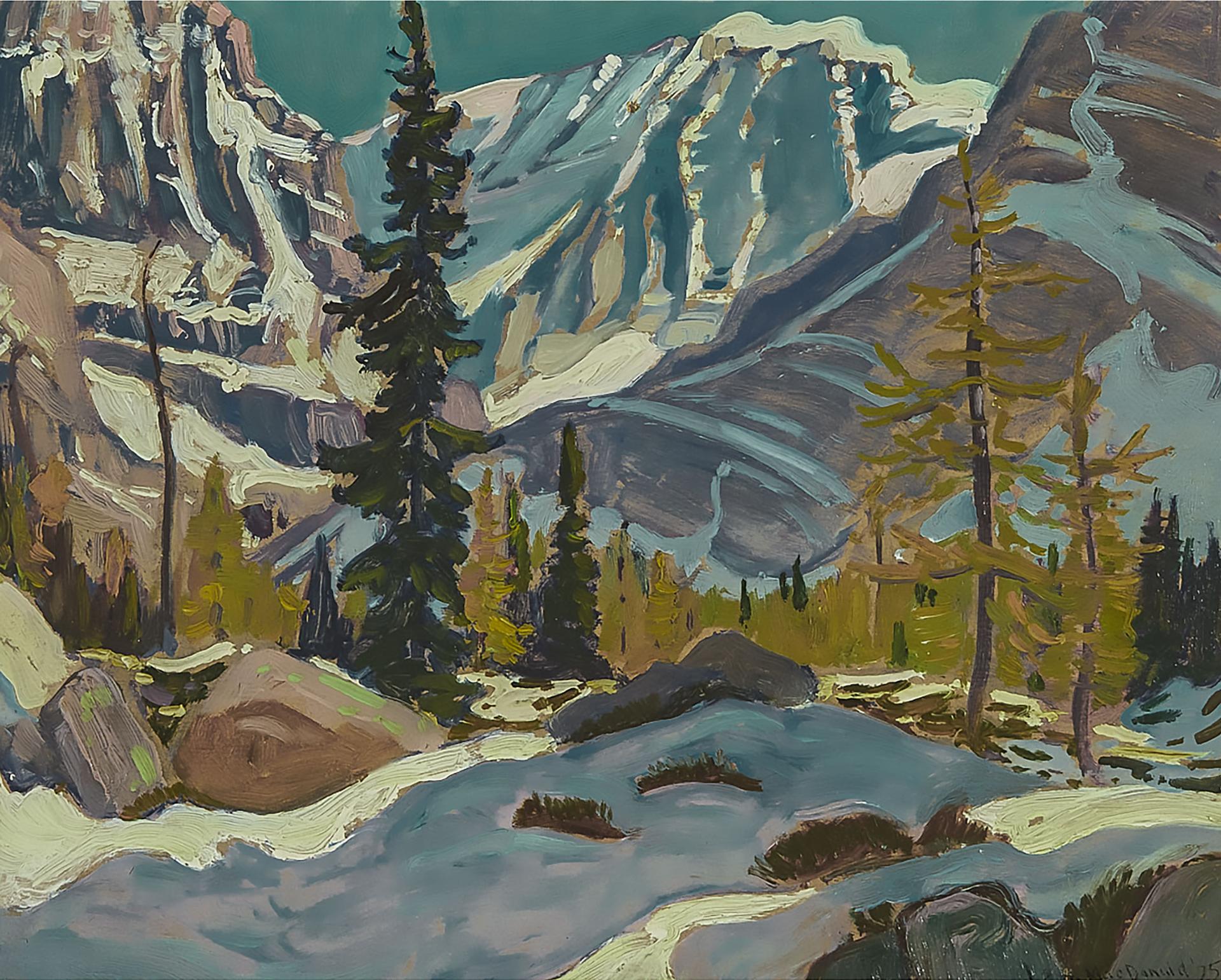 James Edward Hervey (J.E.H.) MacDonald (1873-1932) - Snowy Morning, Rocky Mountains Near Lake O'hara, 1925