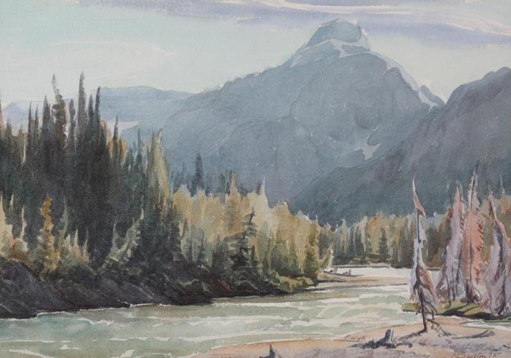 Margaret Dorothy Shelton (1915-1984) - Mt. Saskatchewan, From The North Sask. River; 1975