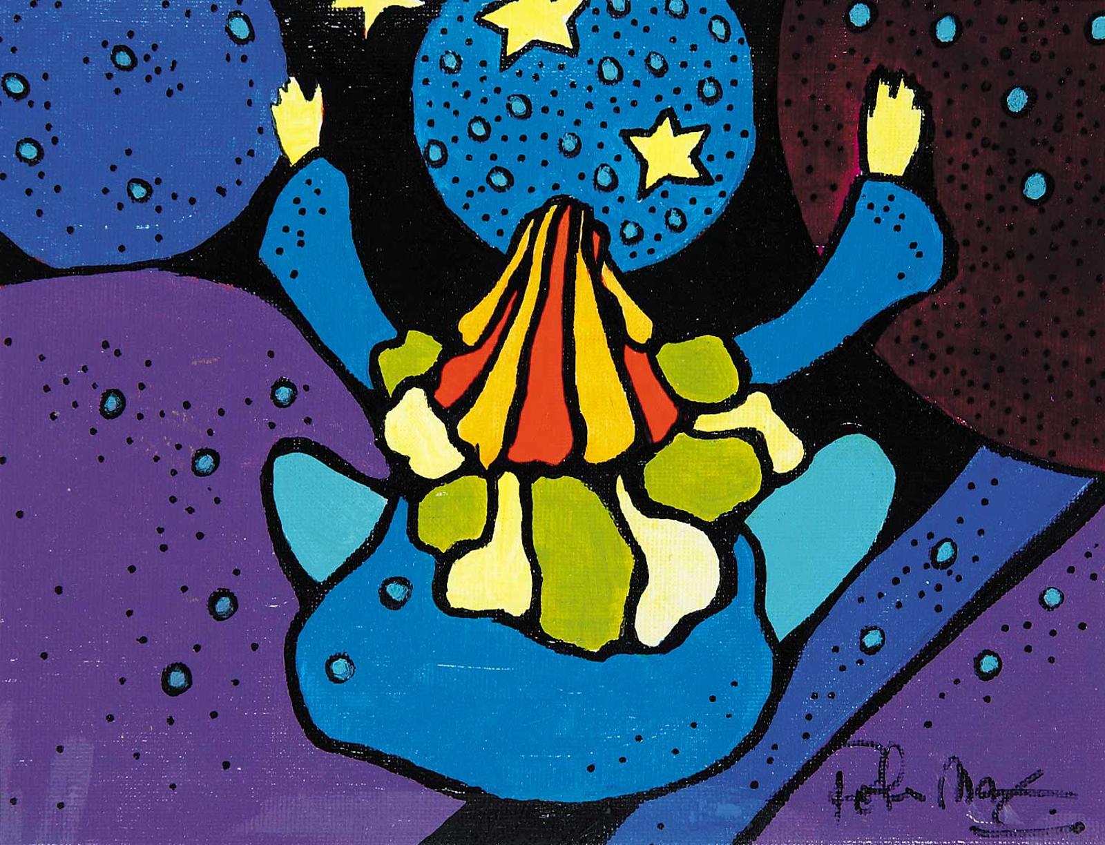 Peter Max (1937) - Untitled - Zen Max Series - The Fortune Teller