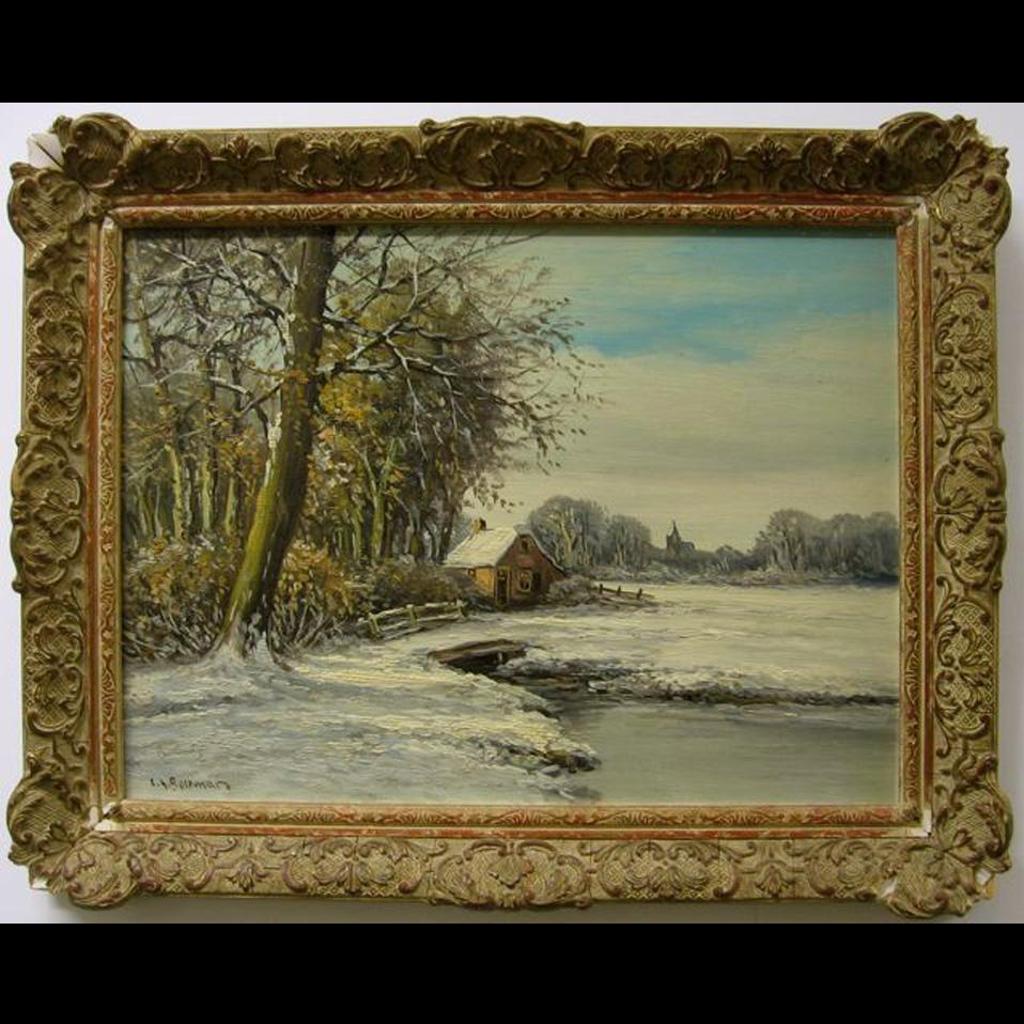 C.H. Beltman - Winter Scene With Cottage