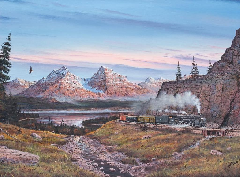 Bob Millard (1947-2014) - Untitled - Train Leaving Mountain Valley