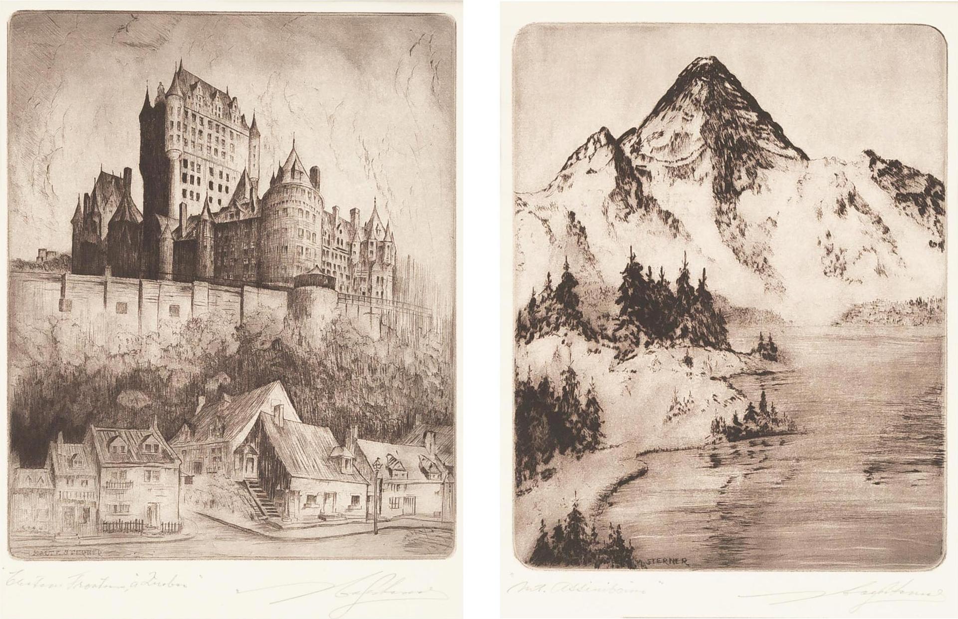 Malte Sterner (1903-1952) - Chateau Frontenac And Mount Assiniboine