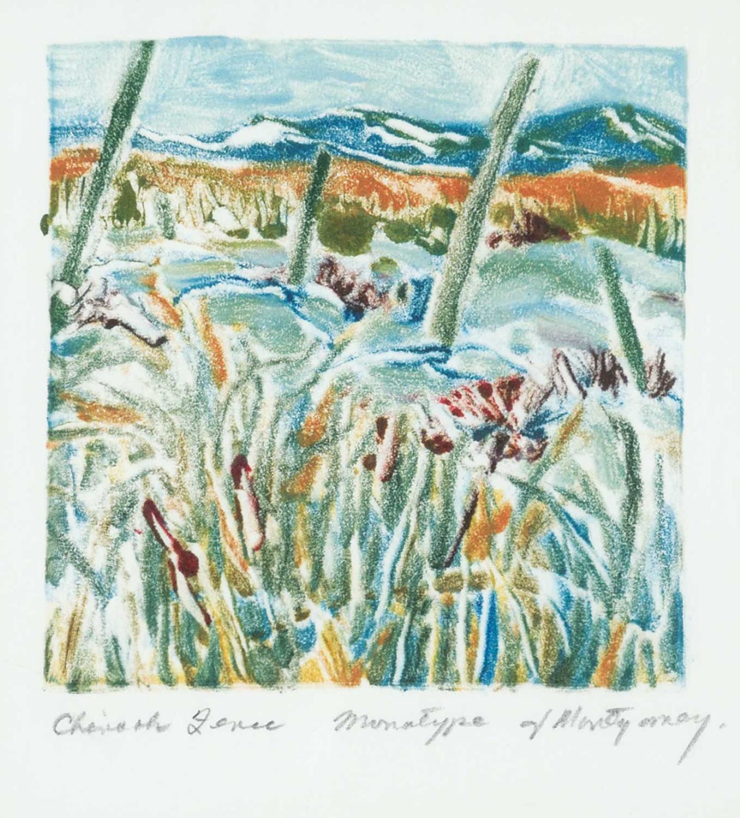 June Montgomery (1929-2016) - Chinook Fence  #Monoprint