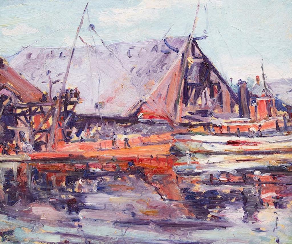 Manly Edward MacDonald (1889-1971) - Coal Schooners, Kingston Harbour