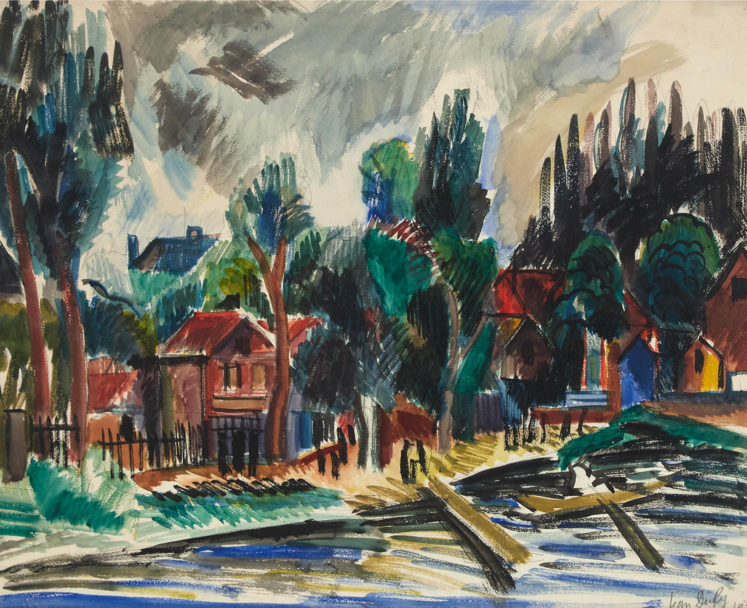 Jean Dufy (1888-1964) - Bords De Rivière, 1920