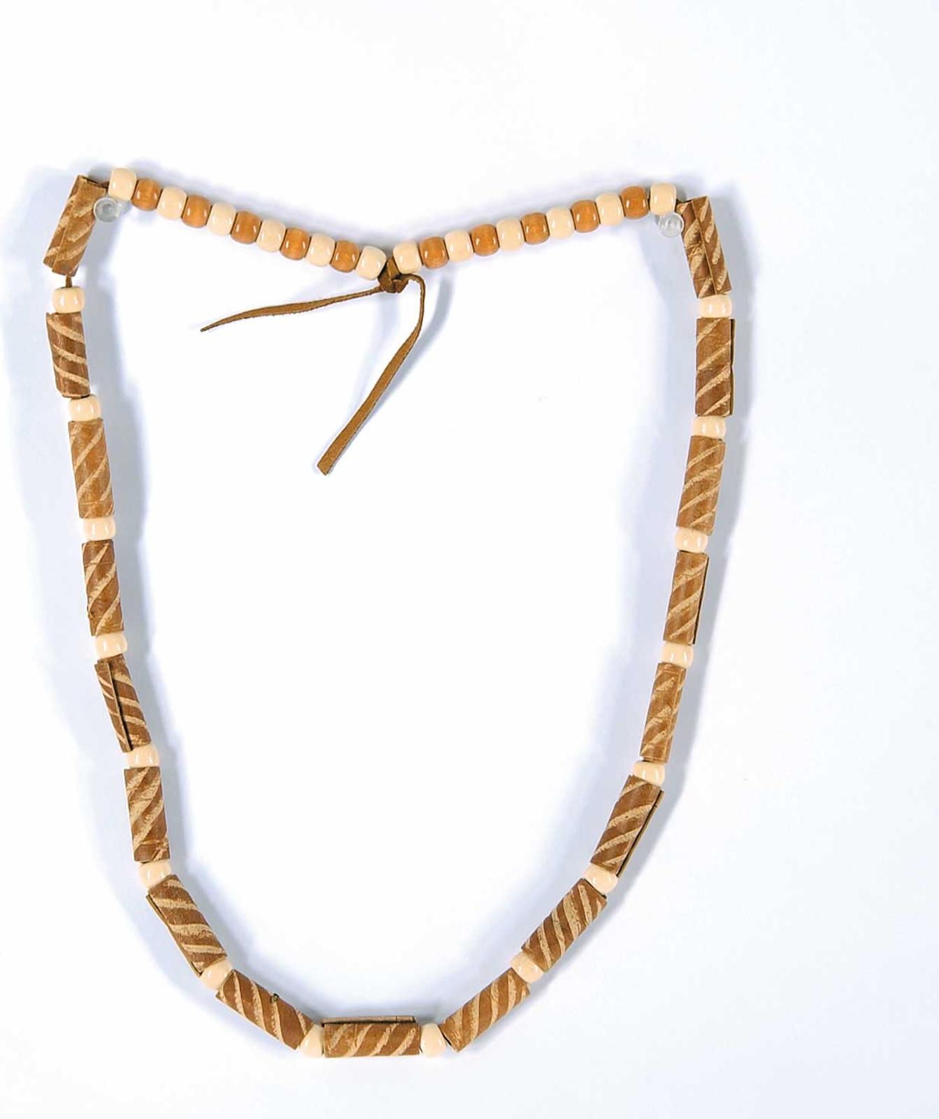 Robert Charles Aller (1922-2008) - Untitled - Birch Necklace with Spruce Dye and Wood Beads