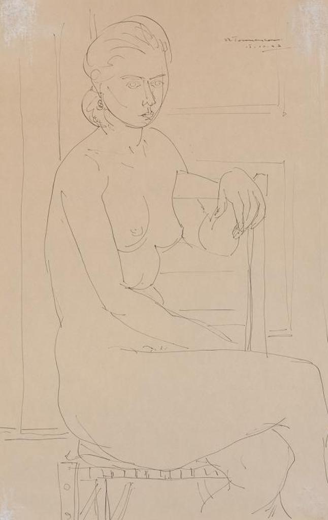 Jacques Godefroy de Tonnancour (1917-2005) - Seated Nude