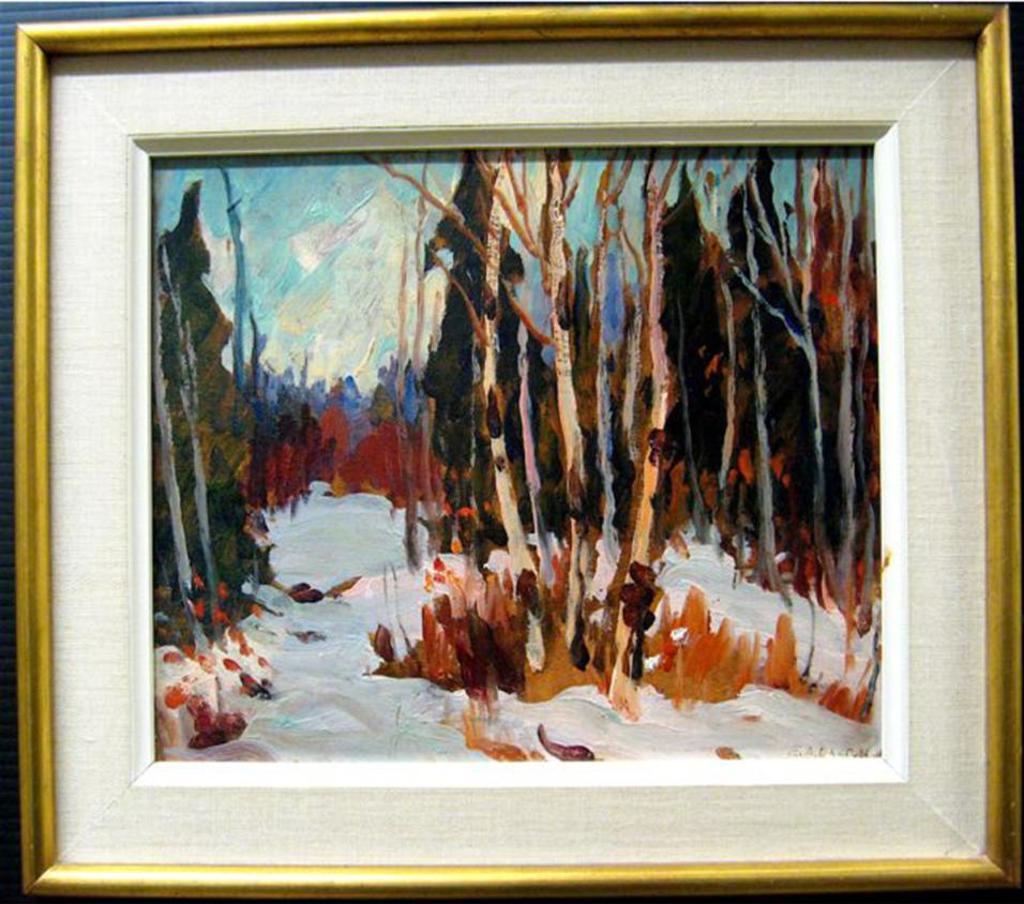 Ernest Alfred Dalton (1887-1963) - Woodland Scene In Winter (River Scene With Erosion)