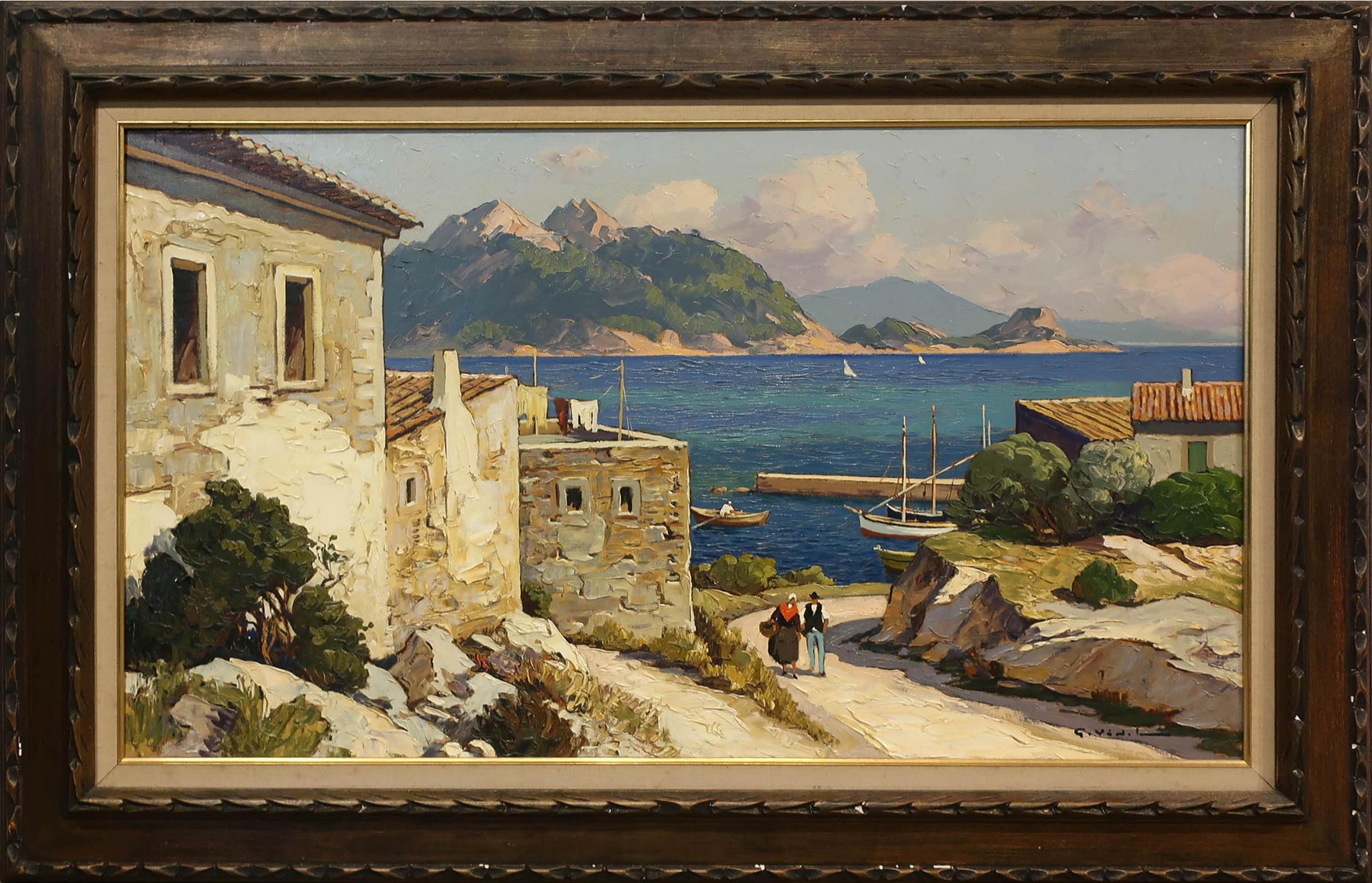 Gustave Vidal (1895-1966) - Untitled (Mediterranean Harbour View)