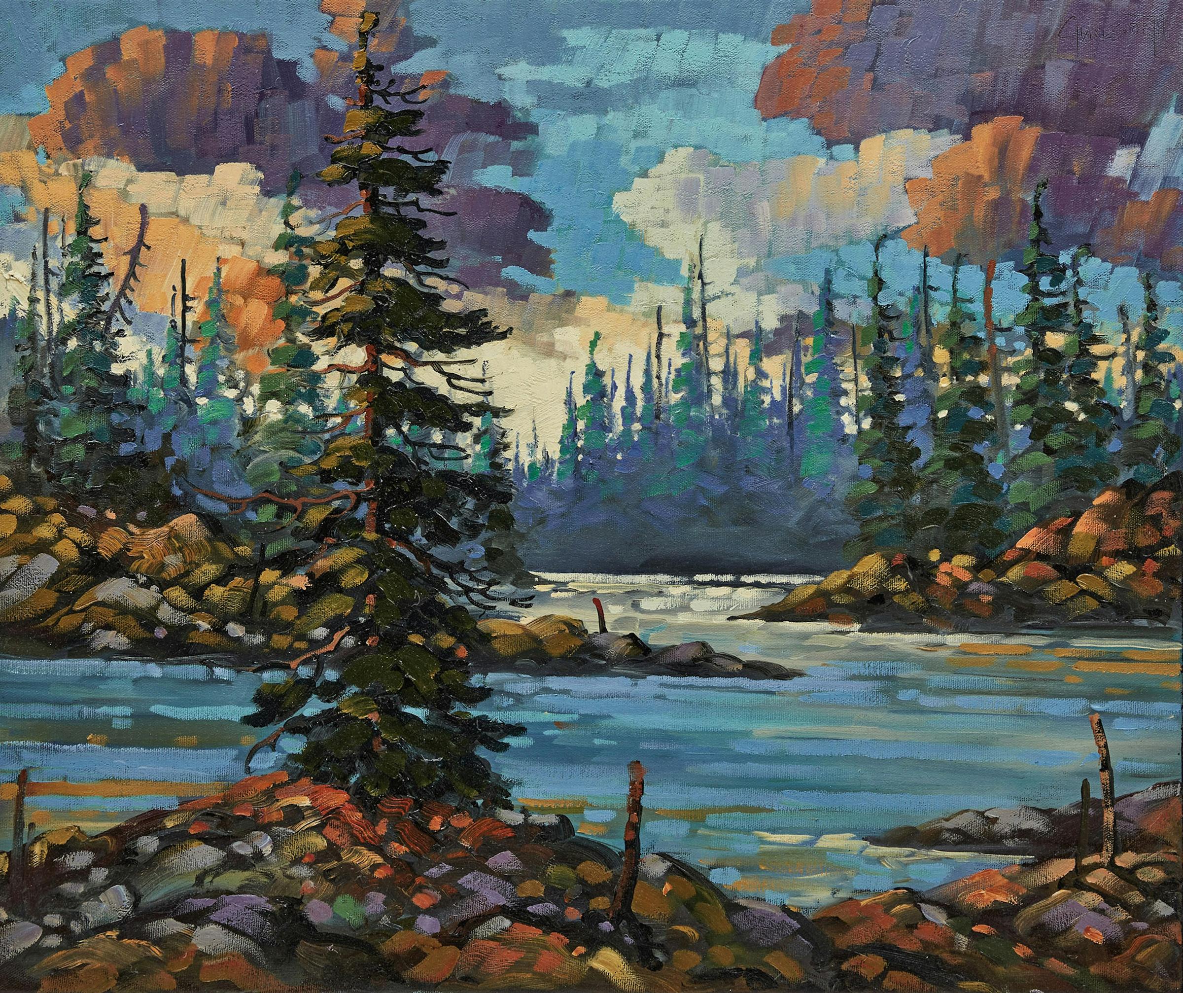 Rod Charlesworth (1955) - Early Evening Light, Inside Waters; Autumn Shores, Algonquin