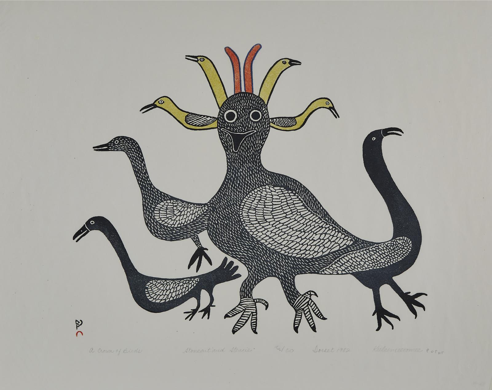 Keeleemeeoomee Samualie (1919-1983) - A Crown Of Birds